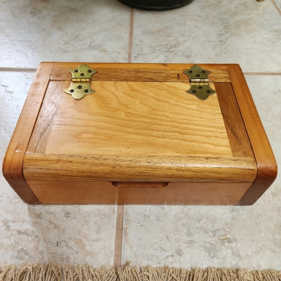 Handmade Wooden Jewelry Watch Trinket Box - Picture 1 of 3